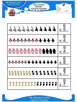Çocuklar İçin toplam işlemi yaprak testleri 